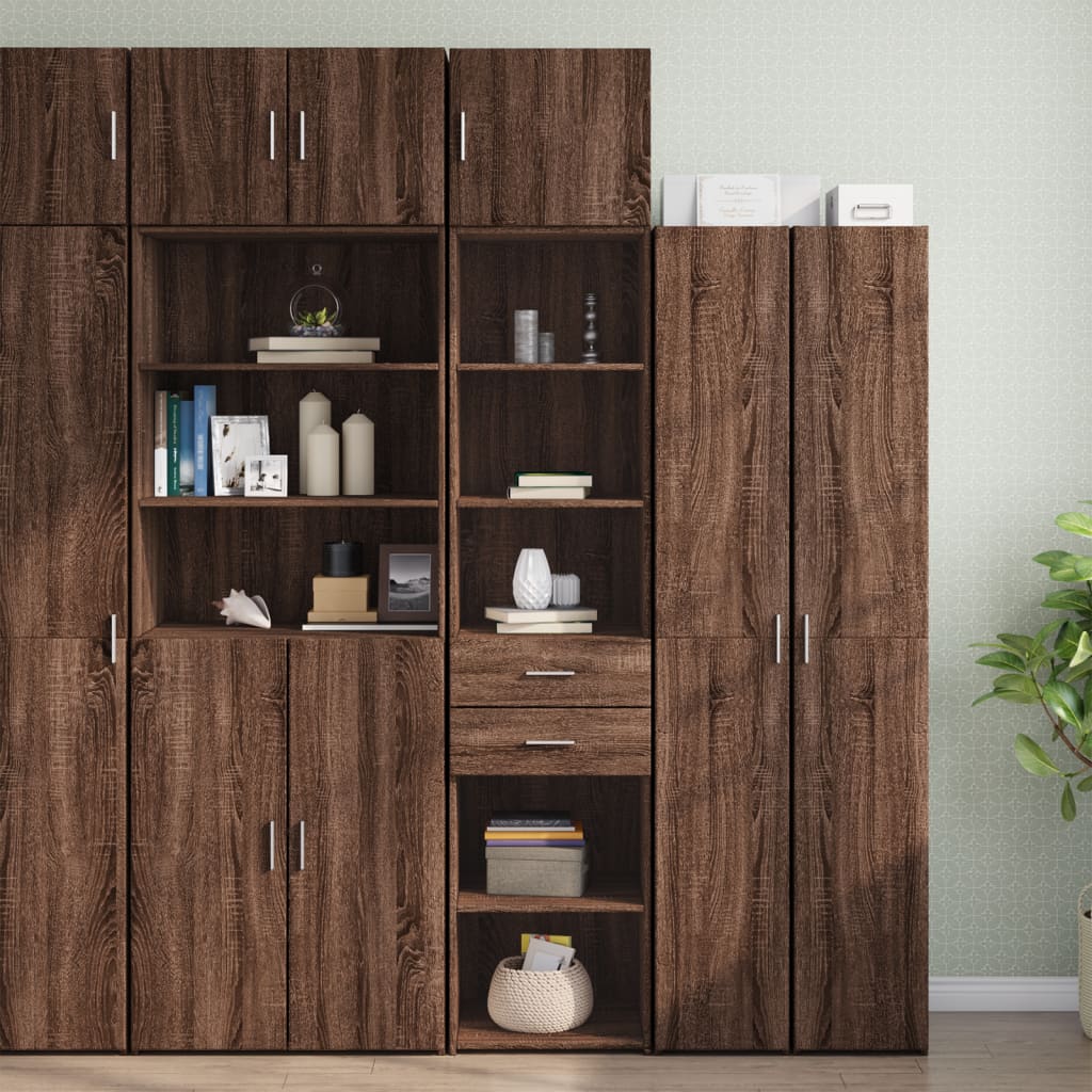 Hochschrank Schmal Eichen-Optik 45×42,5×225 cm Holzwerkstoff