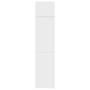 Úzká úložná skříňka bílá 50 x 42,5 x 225 cm kompozitní dřevo - obrázek 4
