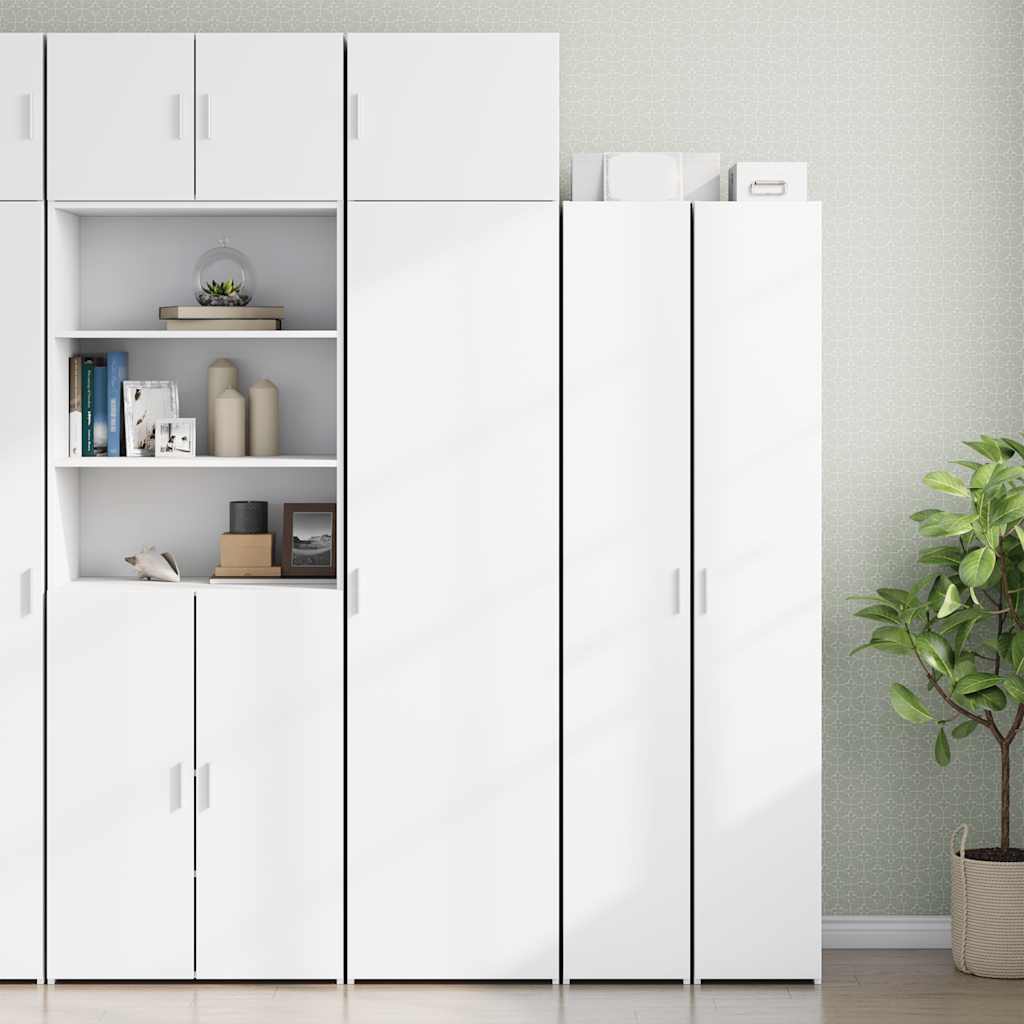 vidaXL Dulap depozitare slim alb 50x42,5x225 cm lemn prelucrat