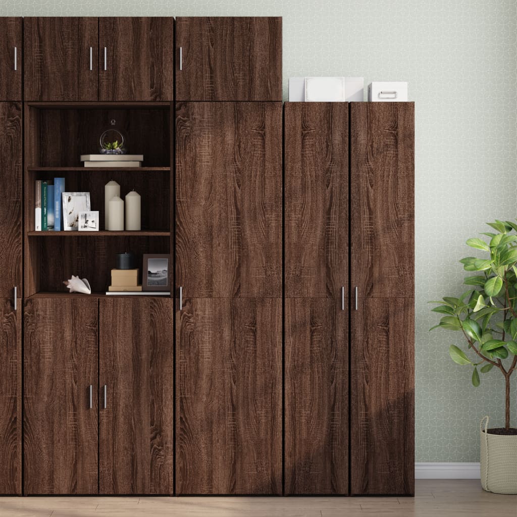 Hochschrank Schmal Eichen-Optik 50×42,5×225 cm Holzwerkstoff