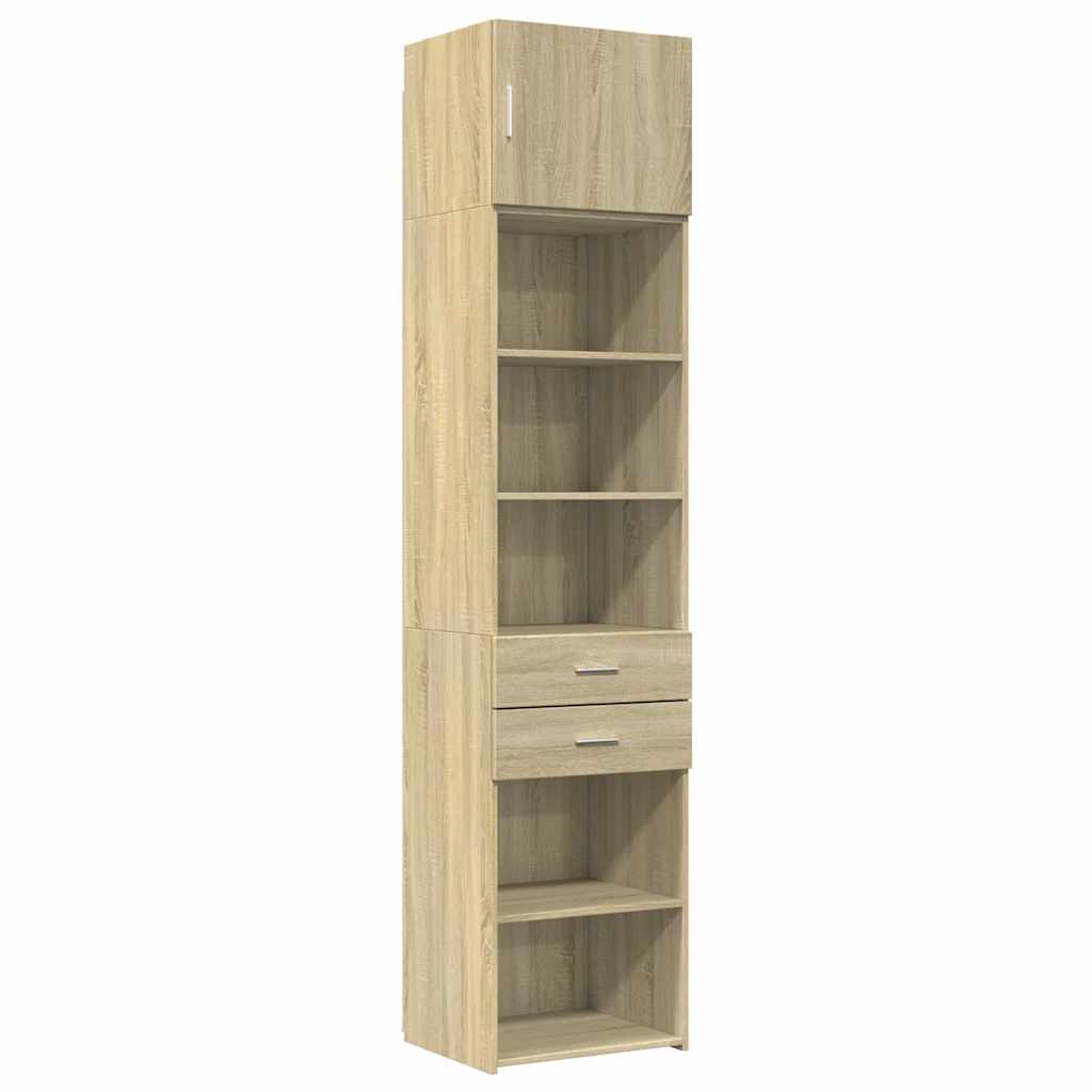 vidaXL Úzká úložná skříňka dub sonoma 50x42,5x225 cm kompozitní dřevo