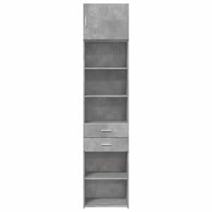 Úložná skříňka betonově šedá 50x42,5x225 cm kompozitní dřevo - obrázek 4