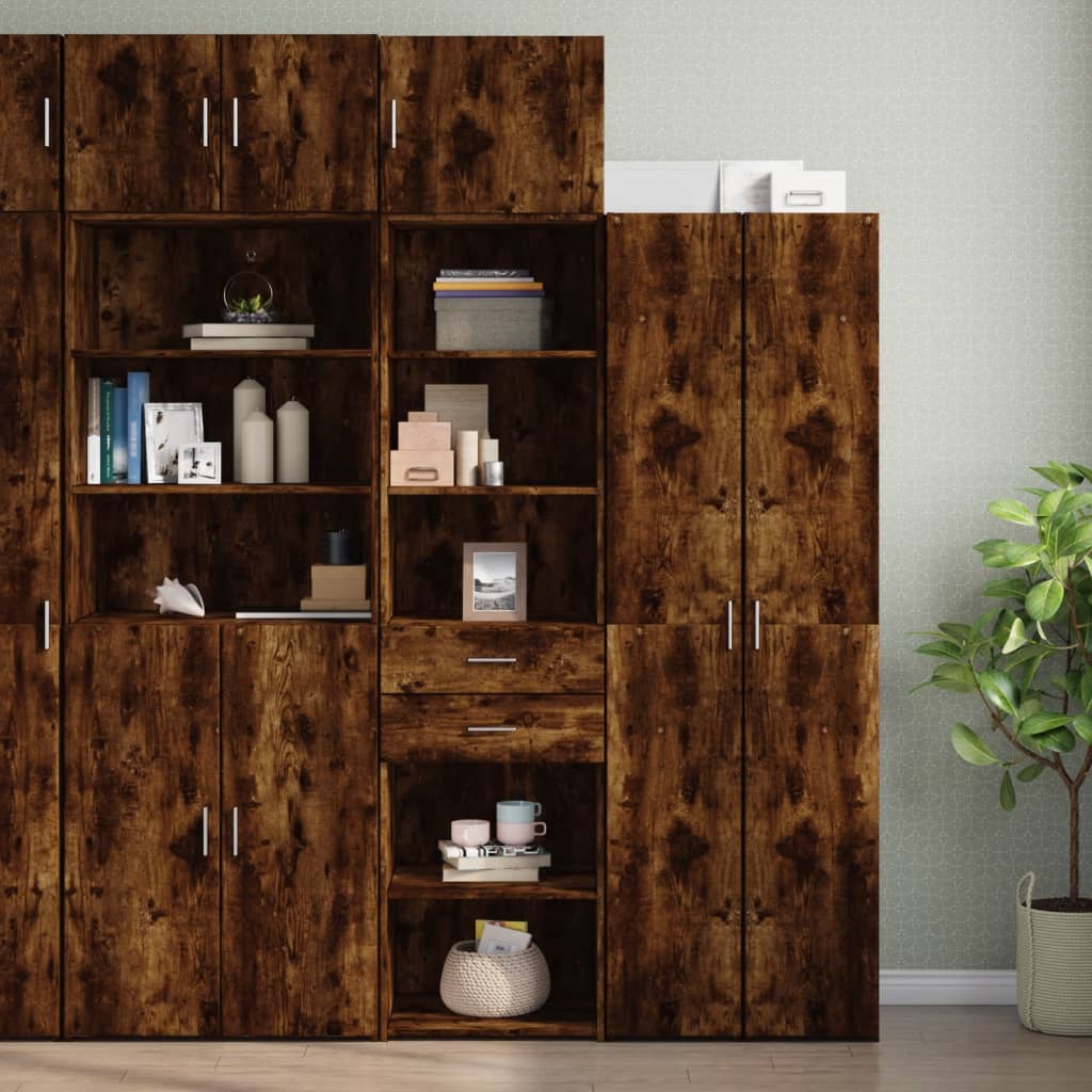 Hochschrank Schmal Räuchereiche 50×42,5×225 cm Holzwerkstoff