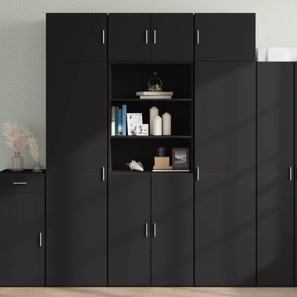 Hochschrank Schwarz 70×42,5×225 cm Holzwerkstoff