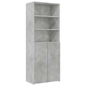 Úložná skříňka betonově šedá 70x42,5x225 cm kompozitní dřevo - obrázek 6