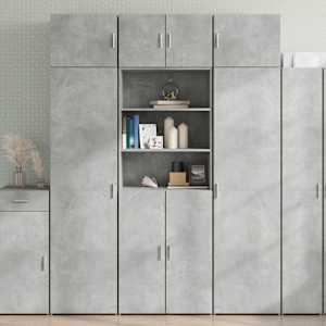 Úložná skříňka betonově šedá 70x42,5x225 cm kompozitní dřevo - obrázek 1