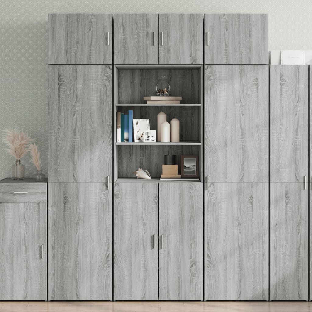 Hochschrank Grau Sonoma 70×42,5×225 cm Holzwerkstoff