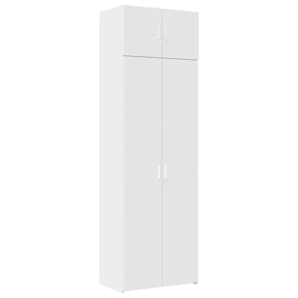 vidaXL hoiukapp, valge, 70 x 42,5 x 225 cm, tehispuit