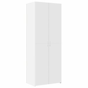 Úzká úložná bílá 70 x 42,5 x 225 cm kompozitní dřevo - obrázek 6