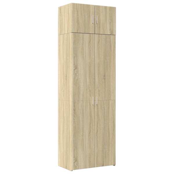 vidaXL hoiukapp, Sonoma tamm, 70 x 42,5 x 225 cm, tehispuit