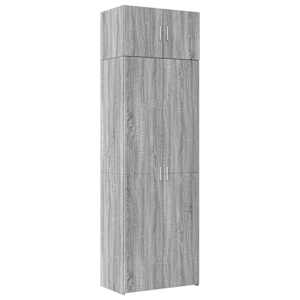 Úzká úložná šedá sonoma 70x42,5x225 cm kompozitní dřevo - obrázek 2