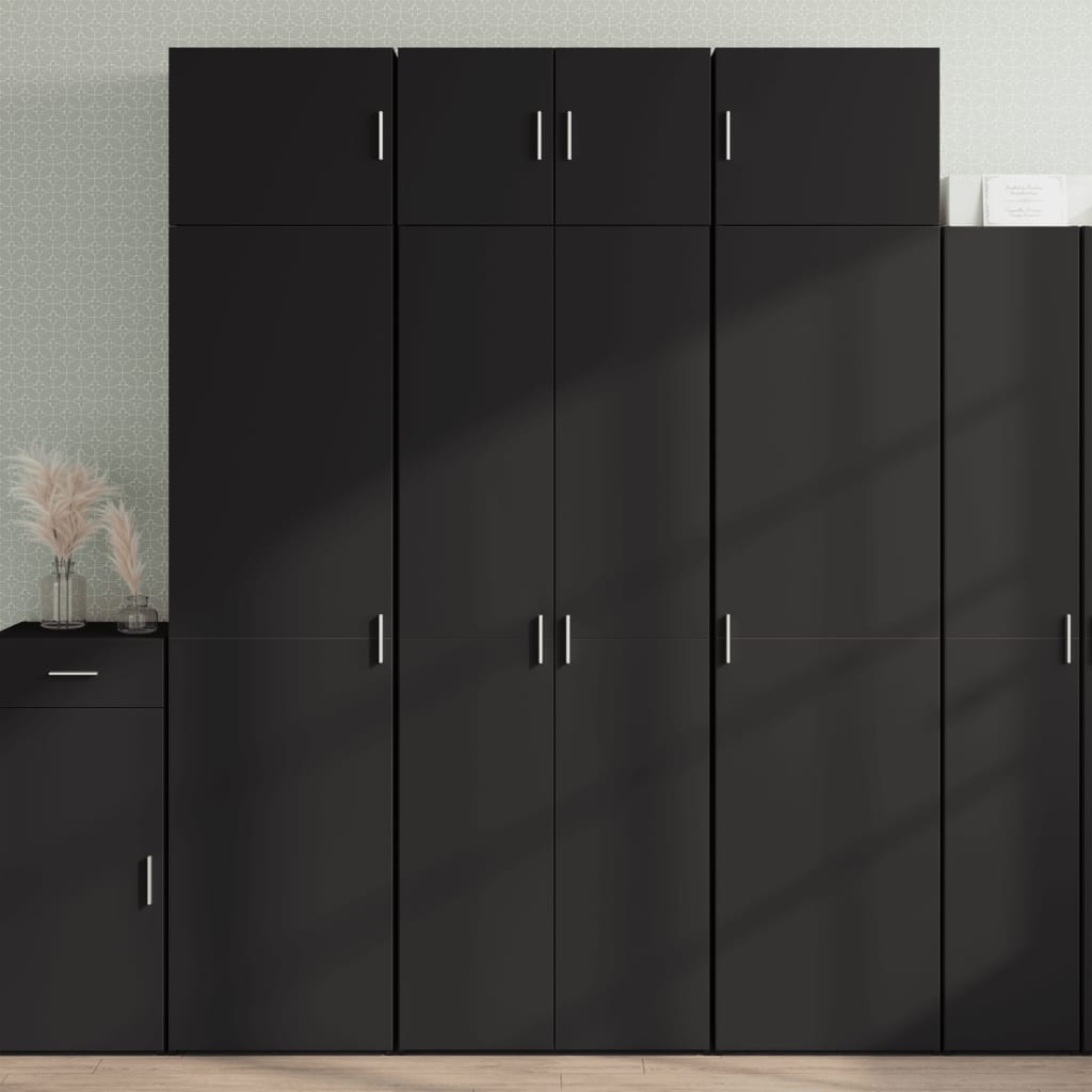 Hochschrank Schwarz 70×42,5×225 cm Holzwerkstoff