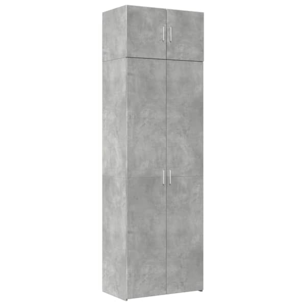 vidaXL hoiukapp, betoonhall, 70 x 42,5 x 225 cm, tehispuit