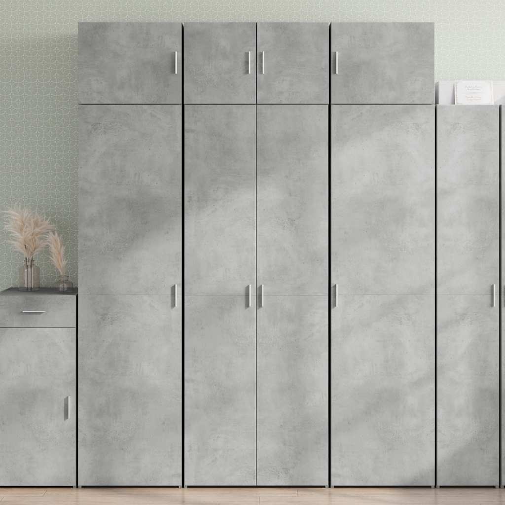 vidaXL Dulap de depozitare, gri beton, 70x42,5x225 cm, lemn prelucrat