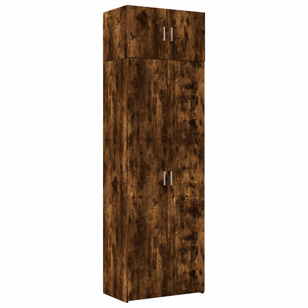 vidaXL Úzká úložná kouřový dub 70x42,5x225 cm kompozitní dřevo