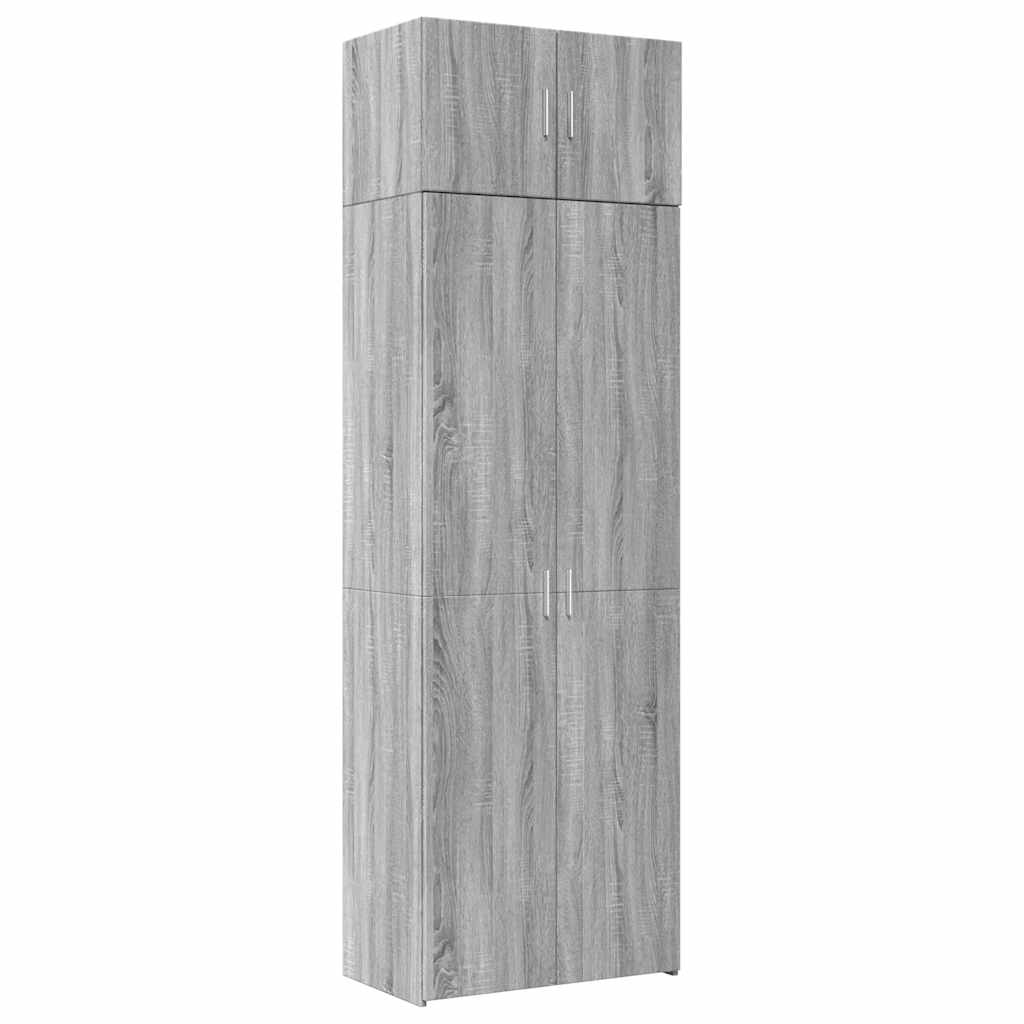 vidaXL Úzká úložná šedá sonoma 70x42,5x225 cm kompozitní dřevo