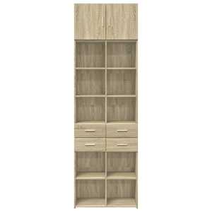 Úzká úložná dub sonoma 70x42,5x225 cm kompozitní dřevo - obrázek 4