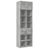 vidaXL hoiukapp, betoonhall, 70 x 42,5 x 225 cm, tehispuit