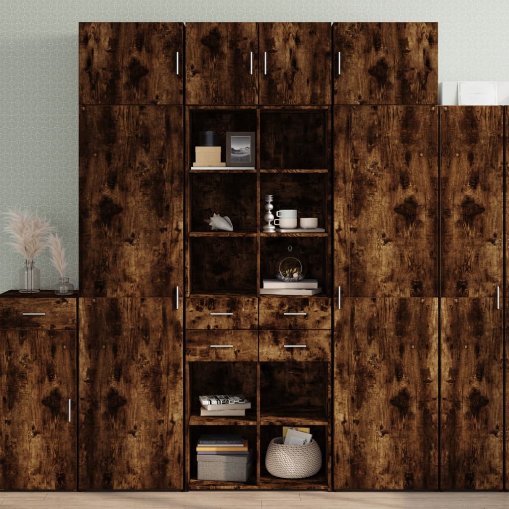 Hochschrank Räuchereiche 70×42,5×225 cm Holzwerkstoff