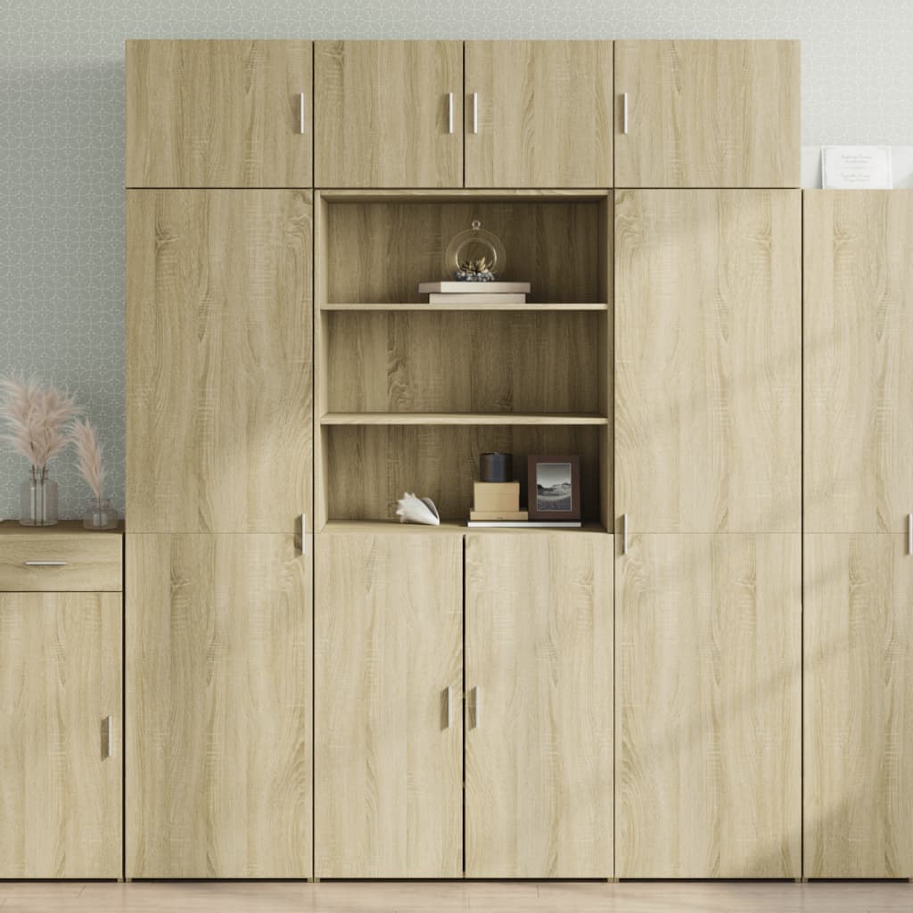 Skab 80 × 42,5 × 225 cm i konstrueret træ - sonoma-eg