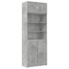 vidaXL hoiukapp, betoonhall, 80 x 42,5 x 225 cm, tehispuit