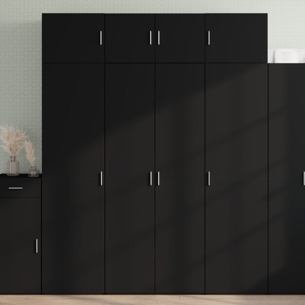 Hochschrank Schwarz 80×42,5×225 cm Holzwerkstoff