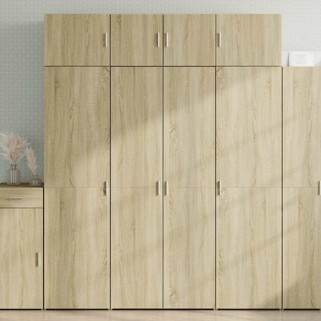 vidaXL Säilytyskaappi Sonoma-tammi 80x42,5x225 cm tekninen puu