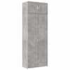 vidaXL hoiukapp, betoonhall, 80 x 42,5 x 225 cm, tehispuit