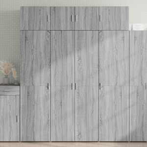 Omara za shranjevanje siva sonoma 80x42,5x225 cm inž. les