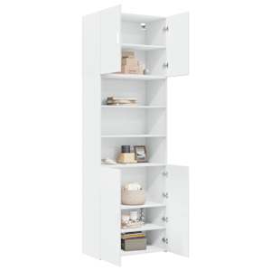 Skříň highboard bílá 80 x 42,5 x 249 cm kompozitní dřevo - obrázek 3