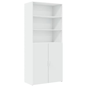 Skříň highboard bílá 80 x 42,5 x 249 cm kompozitní dřevo - obrázek 4