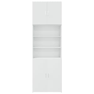 Skříň highboard bílá 80 x 42,5 x 249 cm kompozitní dřevo - obrázek 5