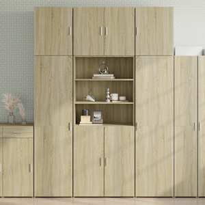 Skříň highboard dub sonoma 80 x 42,5 x 249 cm kompozitní dřevo - obrázek 1