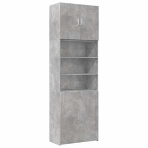Skříň highboard betonově šedá 80x42,5x249 cm kompozitní dřevo - obrázek 2