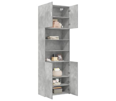 vidaXL Highboard Concrete Grey Engineered Wood 31.5 x 16.7 x 98.0 in