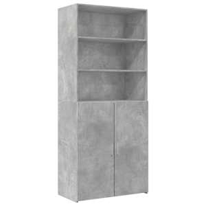Skříň highboard betonově šedá 80x42,5x249 cm kompozitní dřevo - obrázek 4