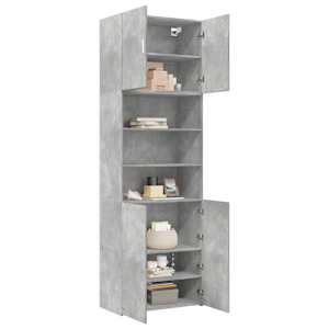 vidaXL Highboard Concrete Grey Engineered Wood 31.5 x 16.7 x 98.0 in