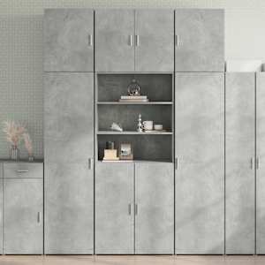 Skříň highboard betonově šedá 80x42,5x249 cm kompozitní dřevo - obrázek 1
