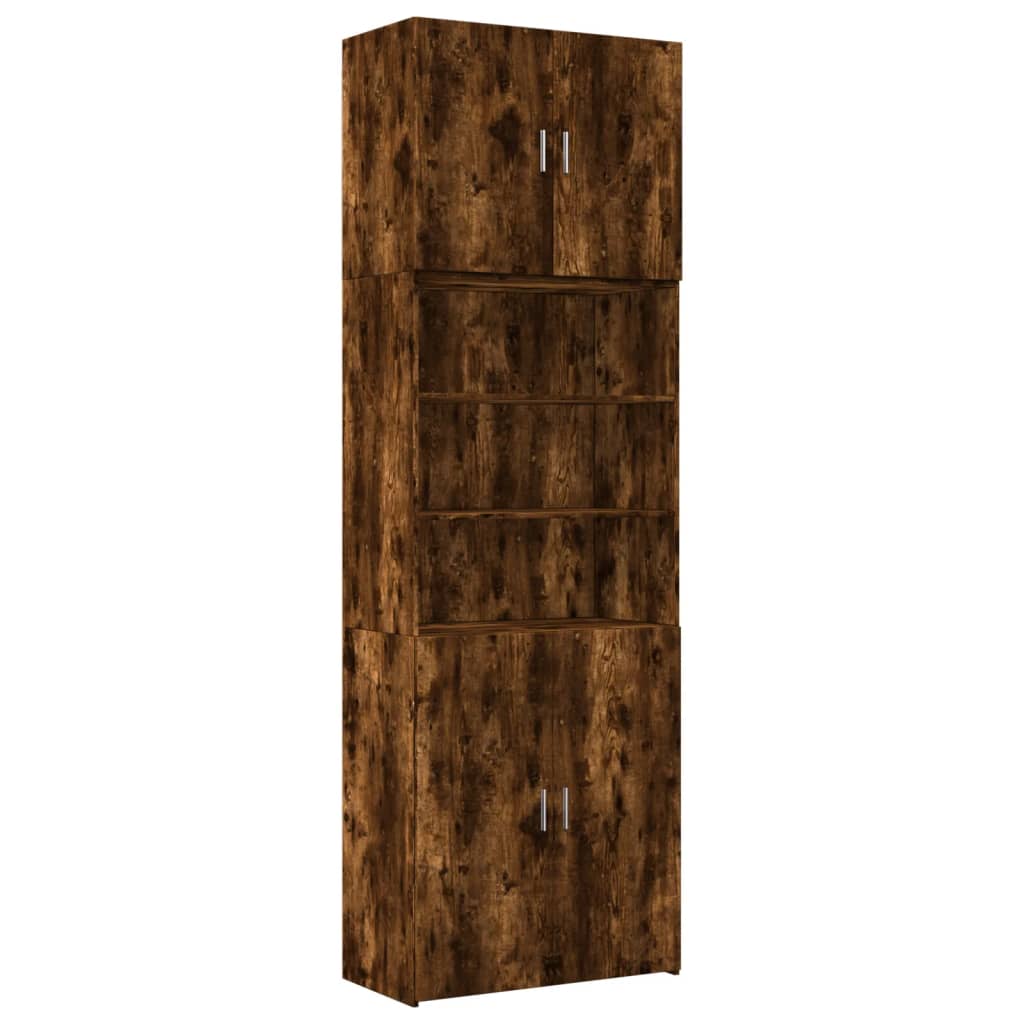 vidaXL Skříň highboard kouřový dub 80 x 42,5 x 249 cm kompozitní dřevo