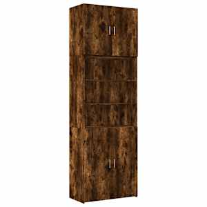Skříň highboard kouřový dub 80 x 42,5 x 249 cm kompozitní dřevo - obrázek 2