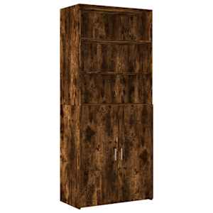 Skříň highboard kouřový dub 80 x 42,5 x 249 cm kompozitní dřevo - obrázek 4