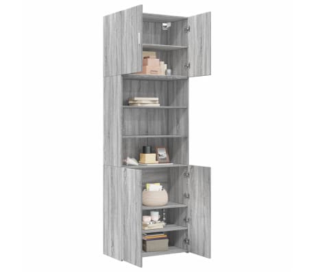 vidaXL Highboard Grey Sonoma 80x42.5x249 cm Engineered Wood