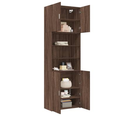 vidaXL Highboard Brown oak Engineered wood 31.5x16.7x98.0
