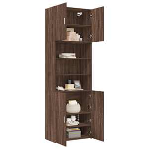 vidaXL Highboard Brown oak Engineered wood 31.5x16.7x98.0