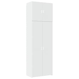 Skříň highboard bílá 80 x 42,5 x 249 cm kompozitní dřevo - obrázek 2
