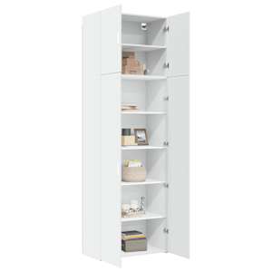 Skříň highboard bílá 80 x 42,5 x 249 cm kompozitní dřevo - obrázek 3