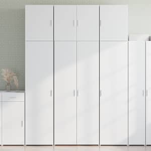 Skříň highboard bílá 80 x 42,5 x 249 cm kompozitní dřevo - obrázek 1