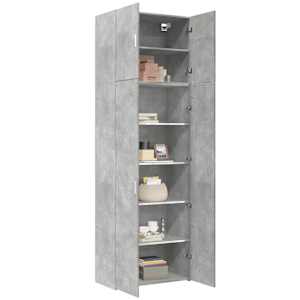 Skříň highboard betonově šedá 80x42,5x249 cm kompozitní dřevo - obrázek 3