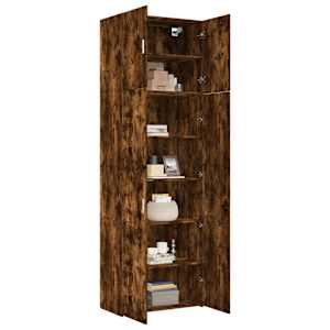 Skříň highboard kouřový dub 80 x 42,5 x 249 cm kompozitní dřevo - obrázek 3