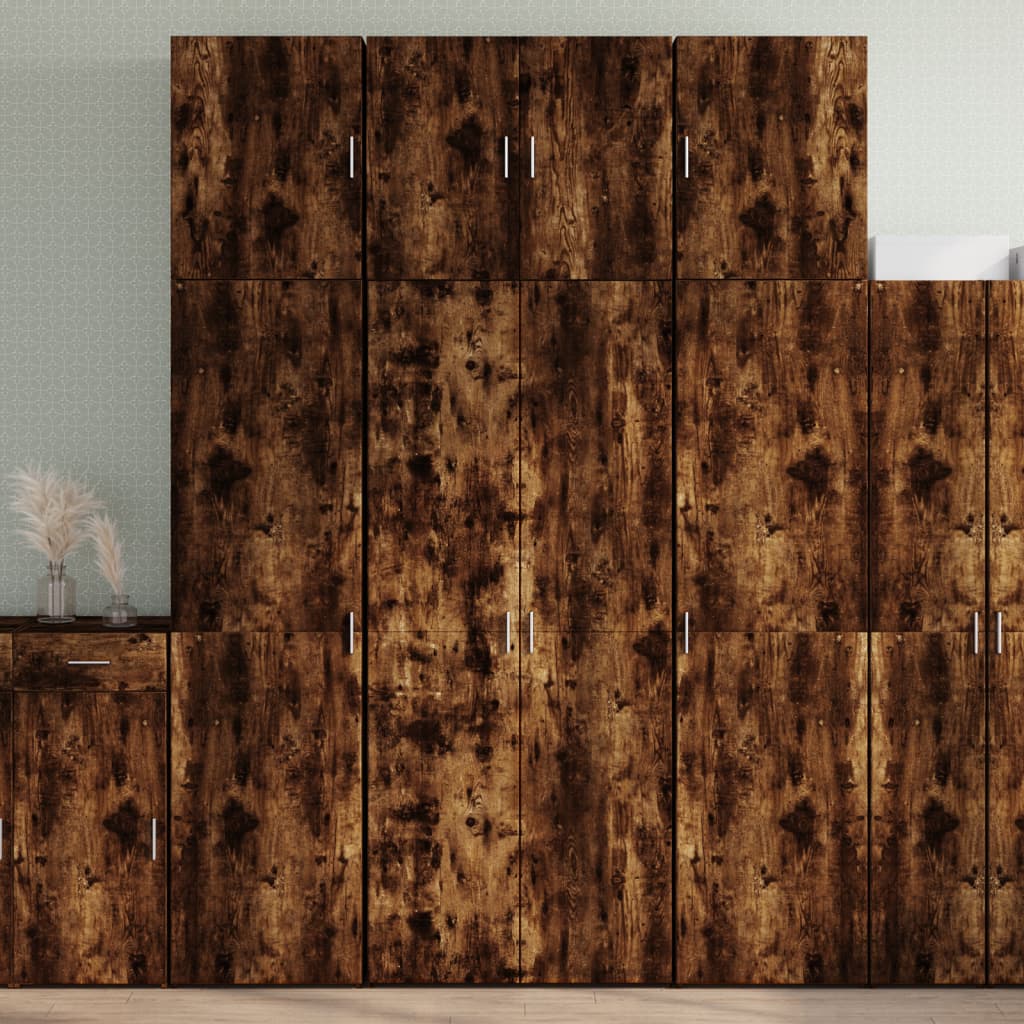 Highboard Räuchereiche 80×42,5×249 cm Holzwerkstoff